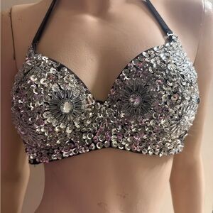Vintage burlesque pin up style bra. Size 38 C